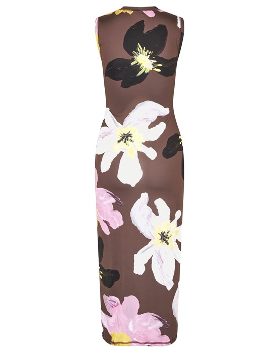 Elastic Tank Crewneck Kjole - Wild Flower